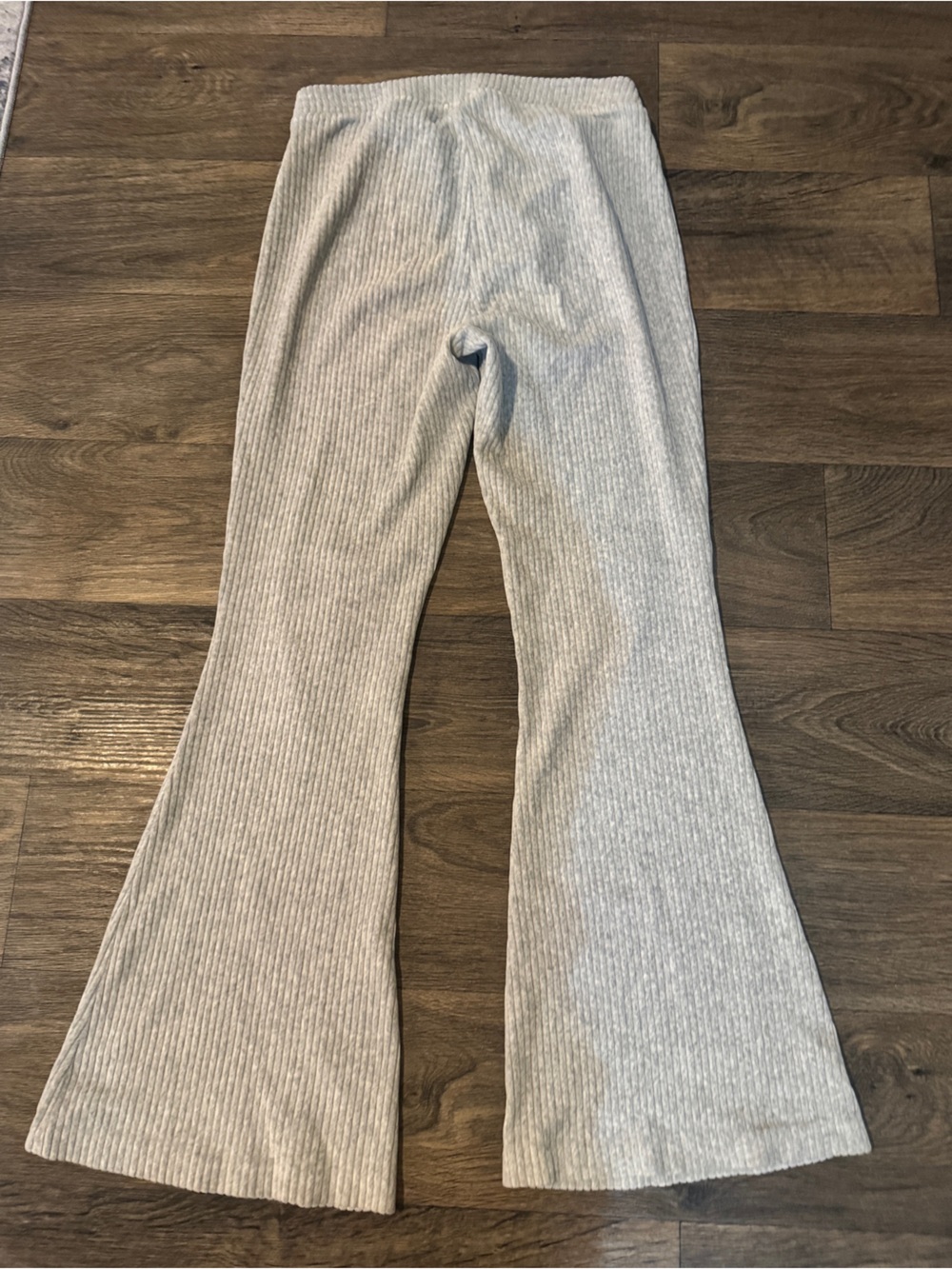 Ribbed Stretch flare Leggings - Light Gray - Picture 3 of 4